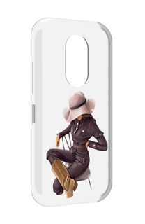 Чехол MyPads загадочная-девушка-в-костюме женский для Doogee S61 / S61 Pro
