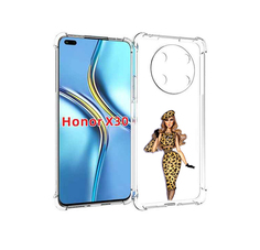 Чехол MyPads леопардовое платье женский для Honor X30 / Magic4 Lite 5G