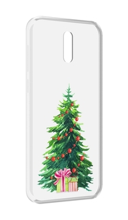 Чехол MyPads Елка новогодняя с подарками акварель для Alcatel 3L (2019)