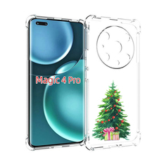 Чехол MyPads Елка новогодняя с подарками акварель для Honor Magic4 Pro