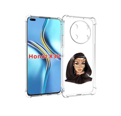 Чехол MyPads девушка-в-золотой-маске для Honor X30 / Magic4 Lite 5G