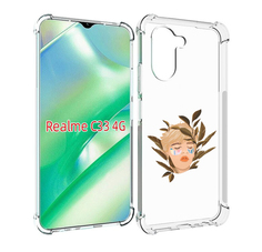Чехол MyPads лицо-с-патчами для Realme C33 4G