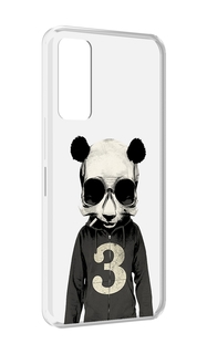 Чехол MyPads Панда-в-костюме для TCL 30 / TCL 30 5G / TCL 30+ plus