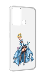 Чехол MyPads девушка-в-платье-красивая женский для Infinix Hot 12i