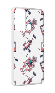 Чехол MyPads мини-роботы для Infinix Hot 12i