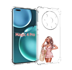 Чехол MyPads Девушка-в-мини-платье женский для Honor Magic4 Pro