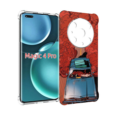 Чехол MyPads машина мчится с дымком для Honor Magic4 Pro