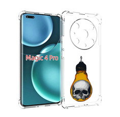 Чехол MyPads череп в лампочке для Honor Magic4 Pro