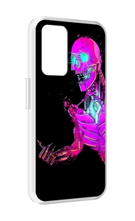 Чехол MyPads скелет-робот-фиолетовый для Realme GT Neo3T