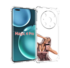 Чехол MyPads девушка-в-прозрачной-одежде для Honor Magic4 Pro