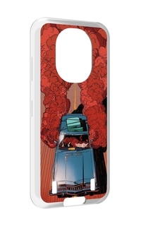Чехол MyPads машина мчится с дымком для Oukitel WP16