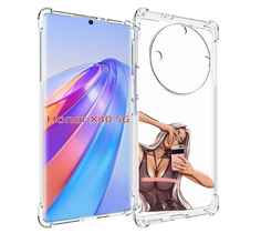 Чехол MyPads девушка-в-прозрачной-одежде для Honor X40