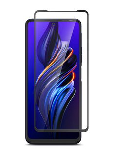 Защитное стекло Brozo на Infinix Note 11 Pro/ Tecno Pova 2/ 3 черная рамка , Brozo