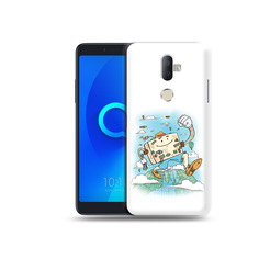Чехол MyPads Tocco для Alcatel 3V Счастливый чемодан