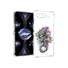 Чехол MyPads Tocco для Asus ROG Phone 5 Pro нарисованный скелет на скейт борде