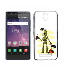 Чехол MyPads Tocco для Philips S318 прикольный робот