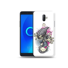 Чехол MyPads Tocco для Alcatel 3V нарисованный скелет на скейт борде
