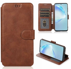 Чехол книжка подставка на Samsung Galaxy M32 M325/A22 кожаный флип магниты коричневый No Brand