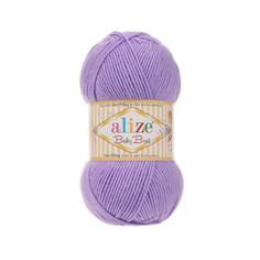 Пряжа Alize Baby Best 100 г, 240 м (бамбук, акрил) антипиллинг (43 лаванда), 5 мотков