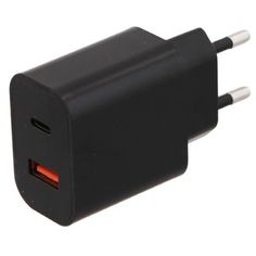 Сетевое зарядное устройство RED LINE NQC-13 1xUSB, 1xUSB Type-C 3 А черный