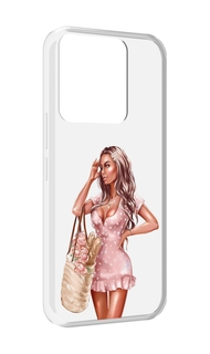 Чехол MyPads Девушка-в-мини-платье женский для Tecno Spark Go 2022 / Tecno Spark 8C