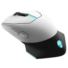 Беспроводная игровая мышь Dell AW610M белый, черный (570-ABCQ)