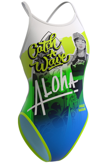 Купальник слитный женский Mad Wave M0150174D3W зеленый S