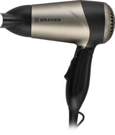 Фен Brayer BR3023 1600 Вт серый, черный