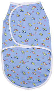 Пеленка-кокон Детская линия на липучках, голубая, 50-68 см