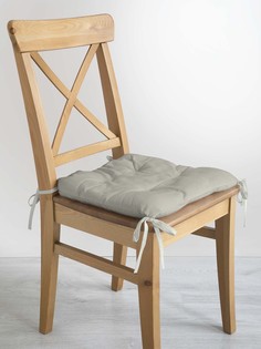 Комплект подушек на стул плоских 40х40 (2 шт) "Унисон" рис 30004-15 Basic бежевый