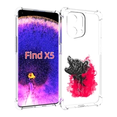 Чехол MyPads медведь в дымке для Oppo Find X5