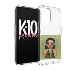 Чехол MyPads девушка-с-каре-и-тату для OPPO K10 Pro