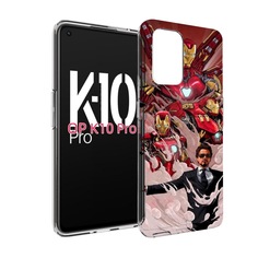 Чехол MyPads Тони-Старк-и-костюмы для OPPO K10 Pro