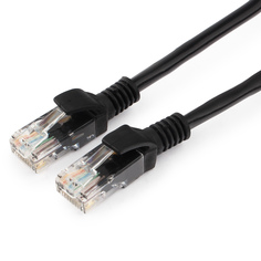 Патч-корд UTP CAT5e Гарнизон , 3м, литой, многожильный (чёрный)