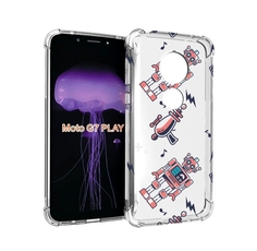 Чехол MyPads мини-роботы для Motorola Moto G7 Play