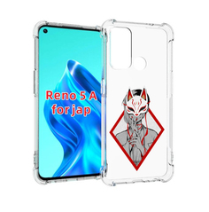 Чехол MyPads девушка в маске япония для Oppo Reno 5A