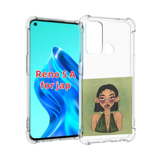 Чехол MyPads девушка-с-каре-и-тату для Oppo Reno 5A