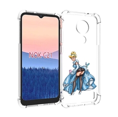 Чехол MyPads девушка-в-платье-красивая женский для Nokia C21
