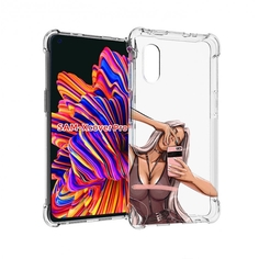 Чехол MyPads девушка-в-прозрачной-одежде для Samsung Galaxy Xcover Pro 1