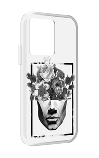 Чехол MyPads черно белая ваза в абстракции для Vivo iQOO 10