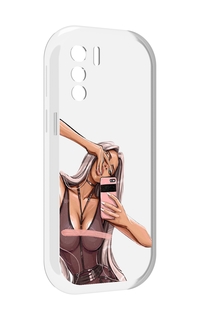 Чехол MyPads девушка-в-прозрачной-одежде для UleFone Note 13P