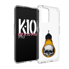 Чехол MyPads череп в лампочке для OPPO K10 Pro