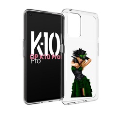 Чехол MyPads девушка-в-модном-длинном-платье женский для OPPO K10 Pro