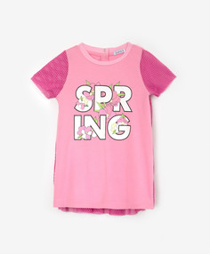 Платье детское Gulliver Baby 12331GBC5002, цвет розовый, размер 80