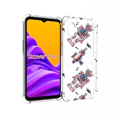 Чехол MyPads мини-роботы для Samsung Galaxy Xcover Pro 2