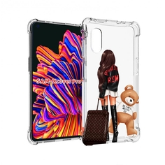 Чехол MyPads девушка-с-модным-чемоданом женский для Samsung Galaxy Xcover Pro 1