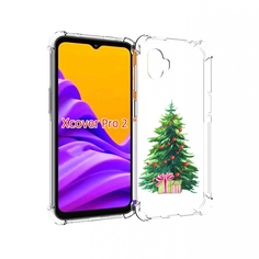 Чехол MyPads Елка новогодняя с подарками акварель для Samsung Galaxy Xcover Pro 2