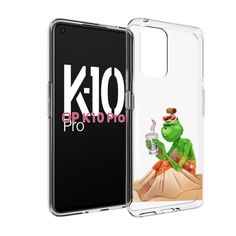 Чехол MyPads Гринч-в-платье для OPPO K10 Pro