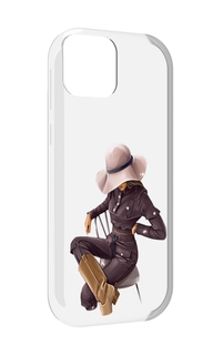 Чехол MyPads загадочная-девушка-в-костюме женский для UleFone Note 6 / Note 6T / Note 6P