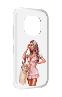 Чехол MyPads Девушка-в-мини-платье женский для Doogee V20